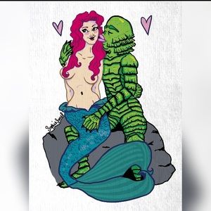 Lagoon Lovers Art Print